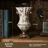Vase en porcelaine rétro bleu et blanc – vue 4