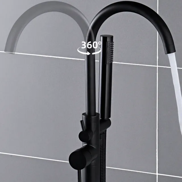 Baignoire murale ou au sol noire vissée IO 256 – vue 5