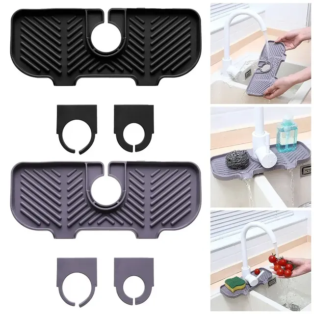 Tapis absorbant en Silicone pour robinet de cuisine
