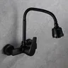 Stenoc robinet de cuisine noir double trou mural 2… – vue 4