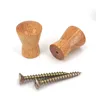 Mini bouton bois hêtre verni forme champignon surface… – vue 5