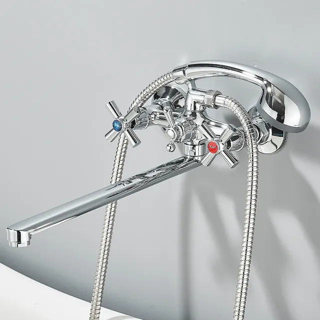 Baignoire chromée pour centre commercial avec douche – vue 3