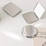 Miroir de maquillage rond pliable et Portable, lumière créative pour dortoir, Cool, petit Design, accessoires pour la maison