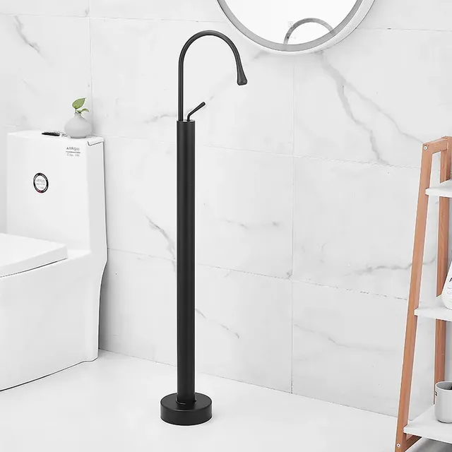 Robinet de baignoire sur pied en laiton doré – vue 4