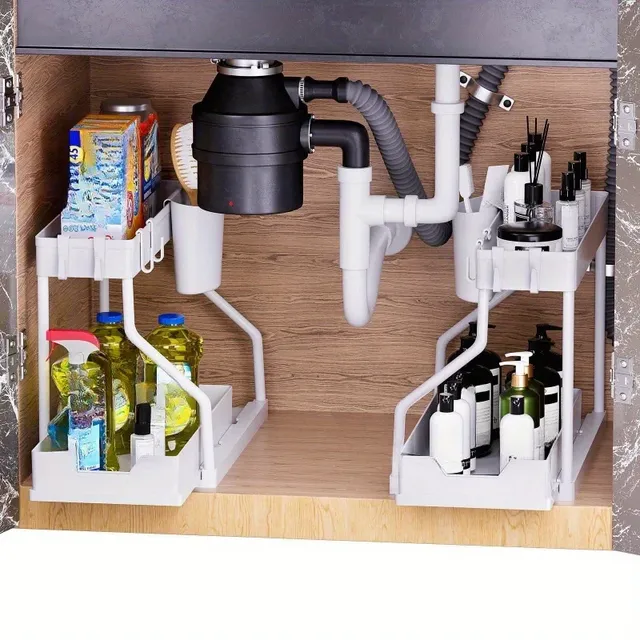 Organisateur rangement sous évier modulable tiroirs… – vue 4
