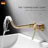 Robinet de lavabo en or brossé/noir – vue 3