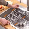 Évier égouttoir pliant télescopique réglable panier… – vue 2