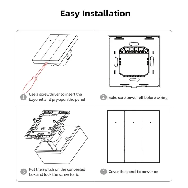 Interrupteur mural intelligent WiFi – vue 6