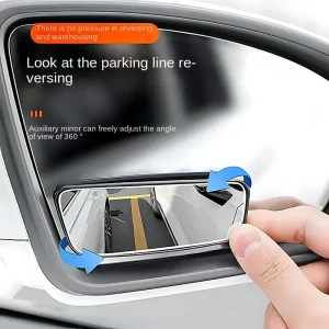 Rétroviseur petit miroir rond artefact de recul de voiture aide réflexe au stationnement zone aveugle 360 degrés grand Angle ultra clair ca