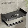 Portepapier toilette mural plastique étagère intégrée… – vue 4