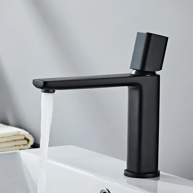 BAKALA robinet de lavabo noir/chromé – vue 2