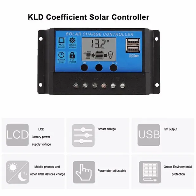 Panneau solaire 30W 18V avec contrôleur 20A – vue 6