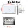 Double interrupteur tactile 2 voies lumière LED capteur… – vue 3