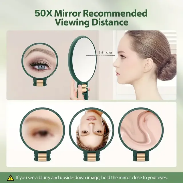Miroir grossissant 50x avec grossissement double face… – vue 2