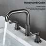 Robinet de lavabo fendu doré brossé – vue 4