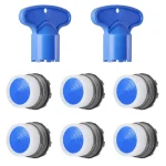 Aérateur de robinet avec clé de retrait, 16.5/18.5MM, pièce de robinet d&rsquo;économie d&rsquo;eau, filtre barboteur intégré, raccord de lavabo de cuisine