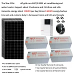 Kit complet de panneaux solaires 5000W 5kW 220V 110V, Module PV, batterie au plomb, système hors réseau, onduleur hybride, maison de ferme, camping-car