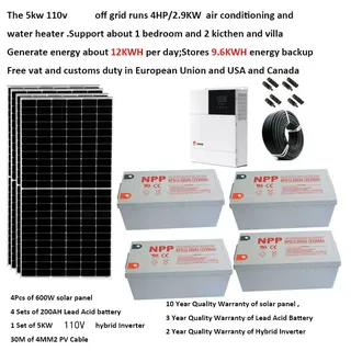 Kit complet de panneaux solaires 5000W 5kW 220V 110V