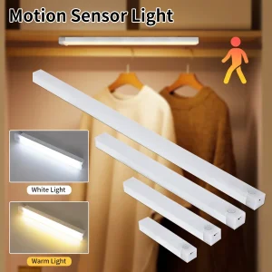 Capteur de mouvement armoire lumière USB Rechargeable LED veilleuse placard armoire lampe cuisine escalier chambre décor 10/20/30/50 cm Capteur de mouvement armoire lumière USB Rechargeable LED veilleuse placard armoire lampe cuisine escalier chambre décor 10/20/30/50 cm