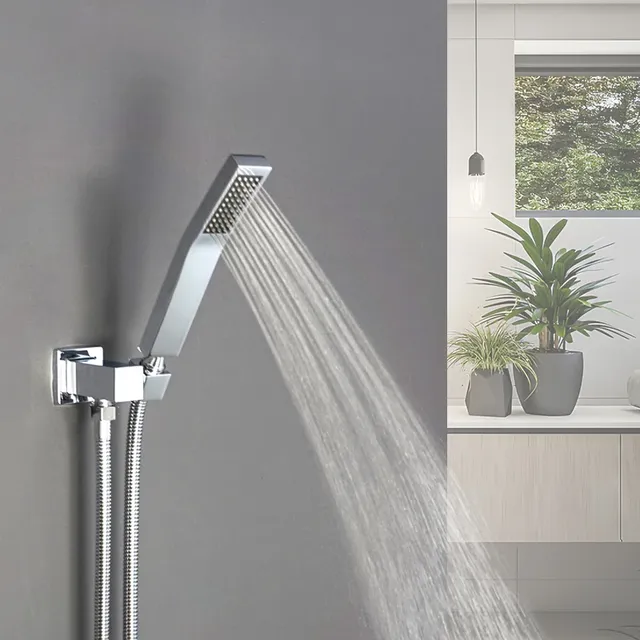 Pommeau de douche en laiton chromé – vue 5