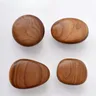 Poignée tiroir bois massif galet noyer noir ergonomique… – vue 1