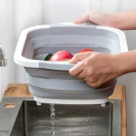 Lavabo pliant domestique, évier Portable, seau de pieds, lavabo pliable en plastique, voyage, éviers de camping en plein air