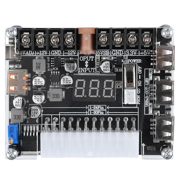 Carte adaptateur d'alimentation Atx 20/24 broches – vue 2