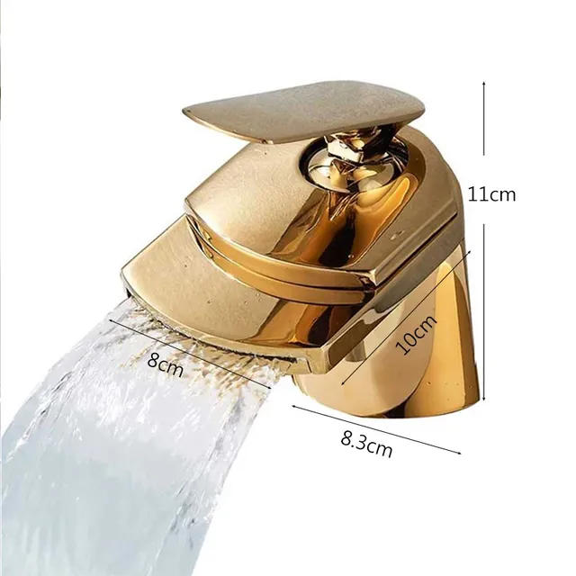 Robinet de lavabo cascade monté sur le pont – vue 6