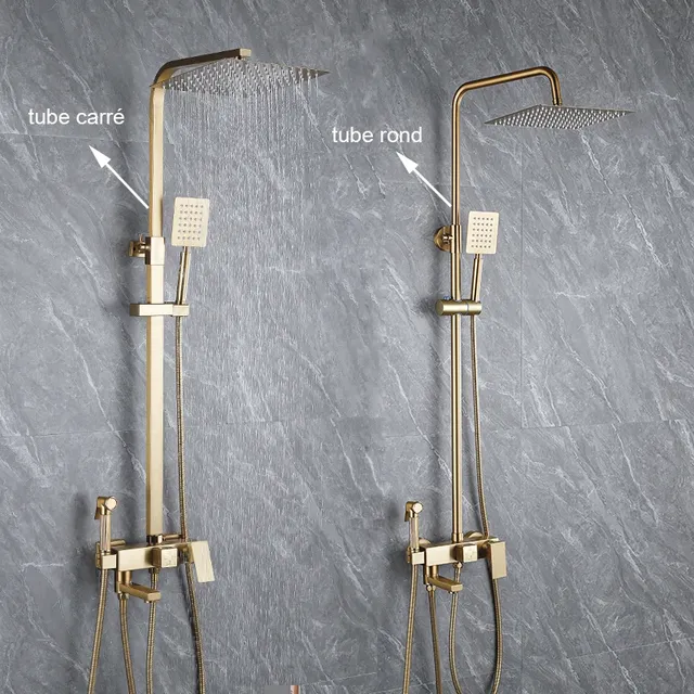 Colonne douche murale complète pommeau pluie grande tête… – vue 7
