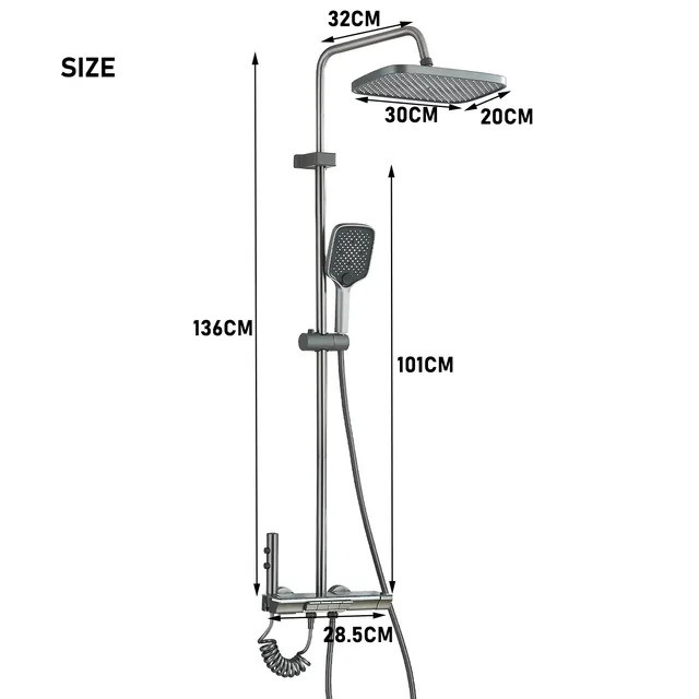 Ensemble de douche gris – vue 6