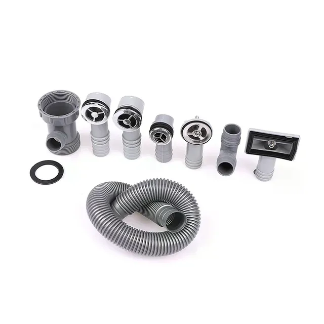 Kit tuyau flexible corrugé gris plastique pvc adaptable…