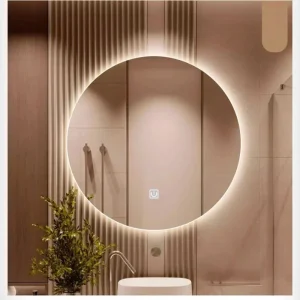 Miroir De salle De bains mural, miroir circulaire lumineux Led pour toilettes, décor De chambre d&rsquo;hôtel, Miroir Salle De Bain