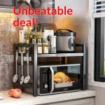 Support de rangement pour micro-ondes de cuisine de comptoir, étagère de bureau télescopique pour cuiseurs à riz et fours, un organisateur de rangement domestique