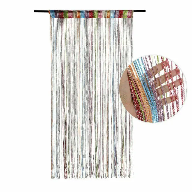 100x200CM porte fenêtres suspendus perles décors rideau… – vue 6