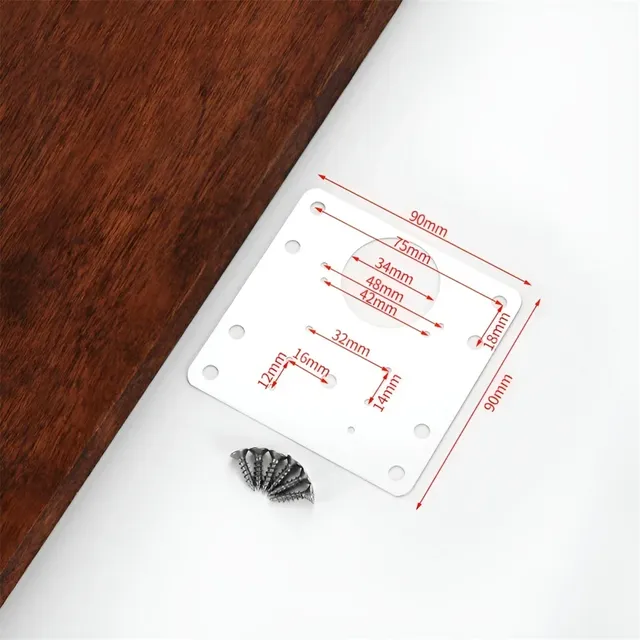 Kit de plaque de réparation de charnière d'armoire – vue 6