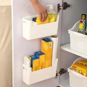 Support de Film alimentaire Non perforé, étagère murale intérieure d’armoire, étagère à épices, support de séchage de vaisselle, organisateur de porte d’armoire pour cuisine Support de Film alimentaire Non perforé, étagère murale intérieure d’armoire, étagère à épices, support de séchage de vaisselle, organisateur de porte d’armoire pour cuisine