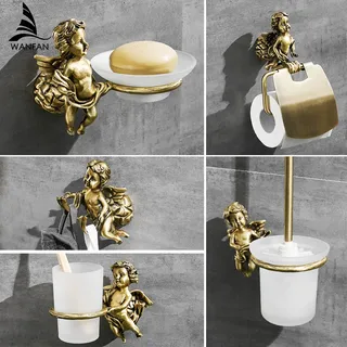 Ensemble accessoires salle bains muraux bronze laiton antique patiné…