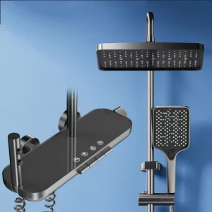 Ensemble de douche ABS, robinet de salle de bains moderne, système de bain-douche, baignoire d&rsquo;hôtel, mélangeur chaud et froid, robinet de douche à pluie, ensemble complet