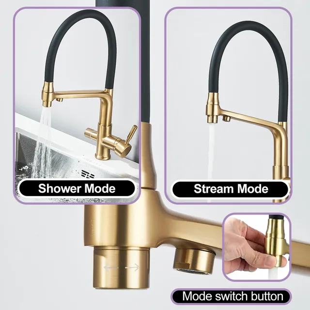 Tuyau flexible extracemballages pour évier de cuisine – vue 3