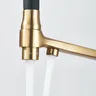 Robinet de cuisine en or brossé – vue 6