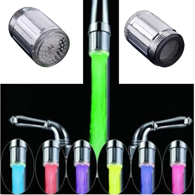 LED robinet d'eau lumière robinet lueur douche cuisine… – vue 2