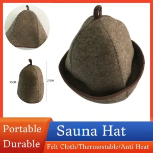Chapeau de Sauna thermostable de 3mm d&rsquo;épaisseur, 1 pièce, accessoires pour cheveux élégants, protection de la tête de Banya, Portable pour hommes et femmes, douche, maison de bain