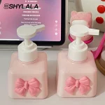 Distributeur de savon à nœud de 200ML, bouteille de douche rechargeable, pompe à pression en plastique, bouteille de Lotion pour liquide désinfectant pour les mains, shampoing, salle de bains