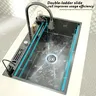 Évier cuisine acier inoxydable brossé 86x52cm… – vue 4