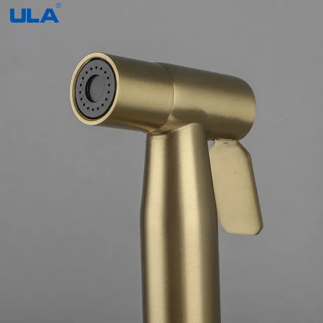 Robinet douchette bidet mural acier inox doré brossé mat… – vue 5