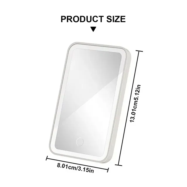 Miroir maquillage voiture paresoleil rectangulaire coins… – vue 6