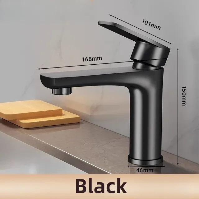 Robinet de lavabo de salle de bains en acier inoxydable – vue 3
