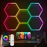 Lampe garage hexagonale RVB contrôlable application… – vue 1
