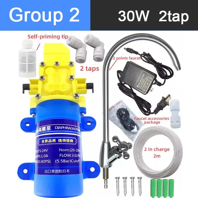 Pompe diaphragme électrique 24 volts surpression eau… – vue 3