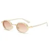 Lunettes de soleil ovales à monture métallique pour… – vue 3